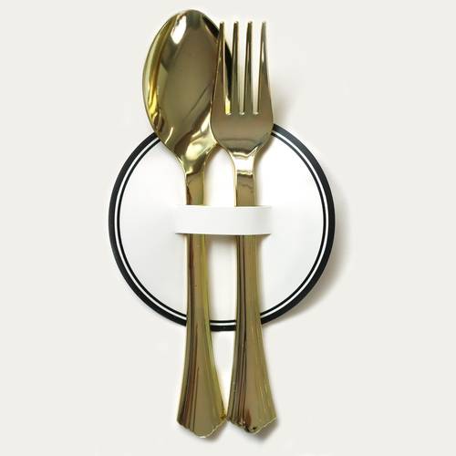 Set of 12 Cutlery Holders – Bow Theme