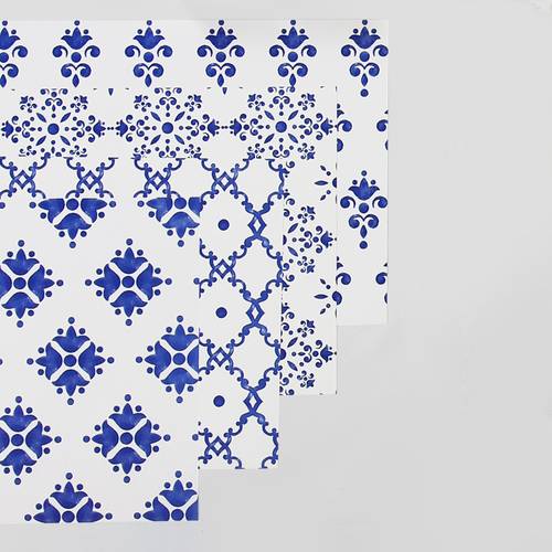  مجموعة من ( 12 ) مفرش أطباق .  .  سانتوريني  .  . 