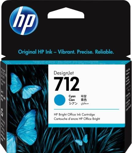 HP 712 29-ml Cyan DesignJet Ink Cartridge خرطوشة الحبر النفاث أزرق  التصميم