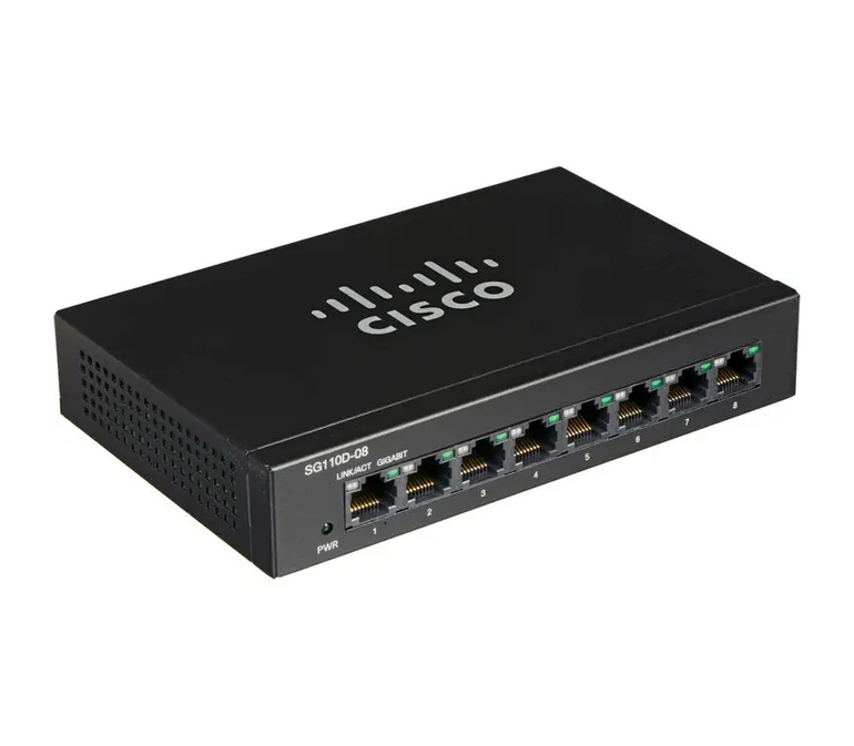 Cisco Desktop Switch SF110D-08HP 8-Port 10-100 PoE 4PoE 32W-SF110D-08HP-UK