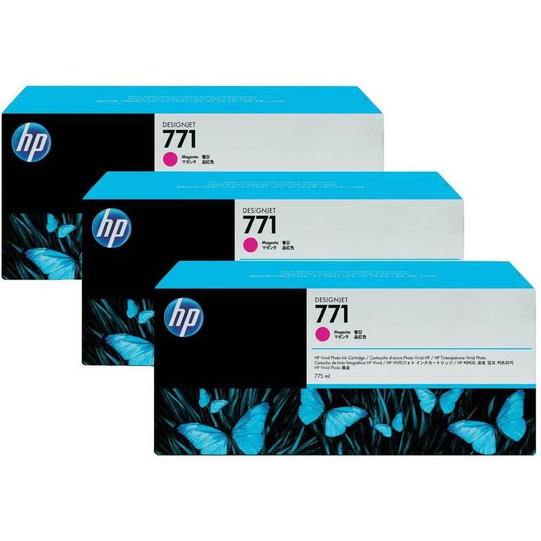 HP 771C 3-pack 775-ml Magenta DesignJet Ink Cartridges خراطيش حبر