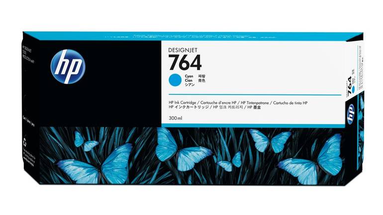 HP 764 300-ml Cyan DesignJet Ink Cartridge خرطوشة حبر باللون الازرق