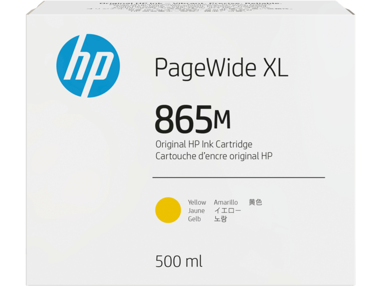 HP 865M 500ml Yellow PageWide XL Ink Crtg حبر أصفر