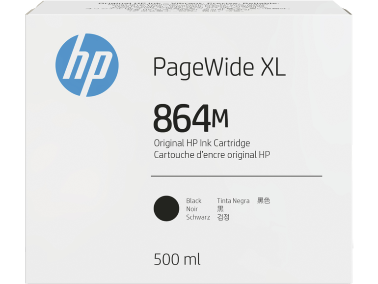 HP 864M 500ml Black PageWide XL Ink Crtg حبر أسود