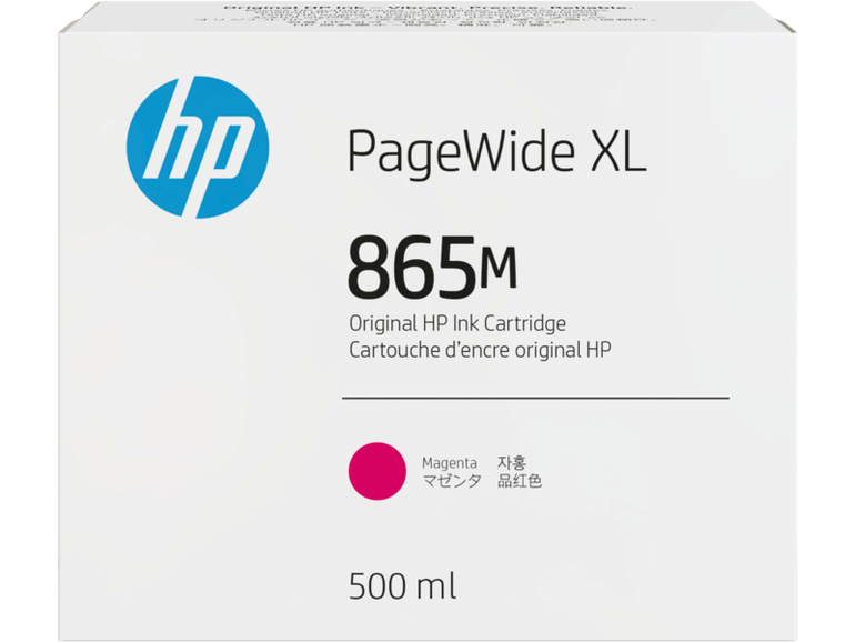HP 865M 500ml Magenta PageWide XL Ink Crtg حبر احمر