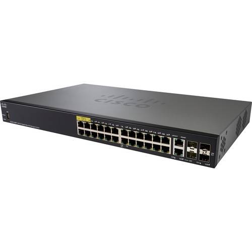 Cisco Managed Switch SG350-28MP 28-port Gigabit Max PoE+ 382W- 4 Ports Ultra POE-2 combo mini-GBIC SG350-28MP-K9-UK