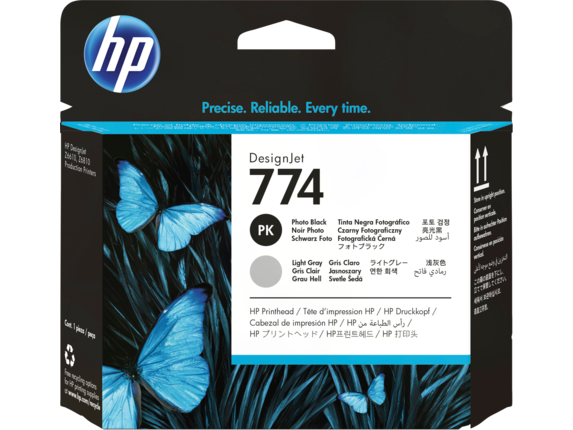 رأس الطباعة HP 774 صور أسود / رمادي فاتح