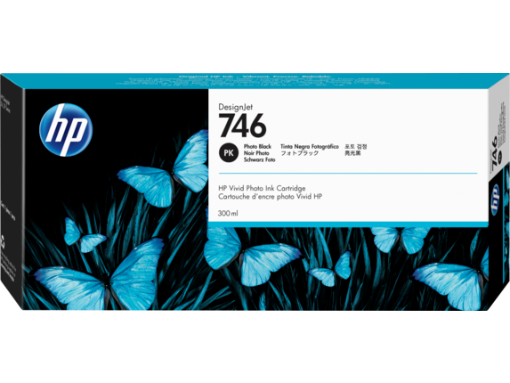 خرطوشة طباعة حبرية HP 746 300 مل سوداء للصور DesignJet