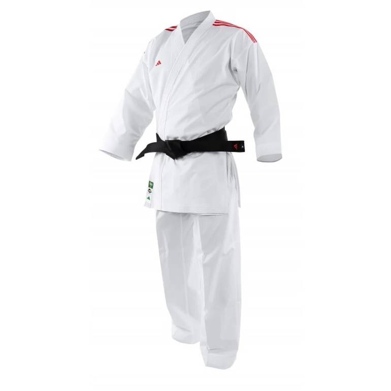 بدلة كاراتيه كوميتيه المعتمدة من WKF - أبيض/احمر