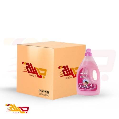 كرتون كمفورت الوردي منعم و معطر الملابس برائحه 4 لتر* 4 حبات