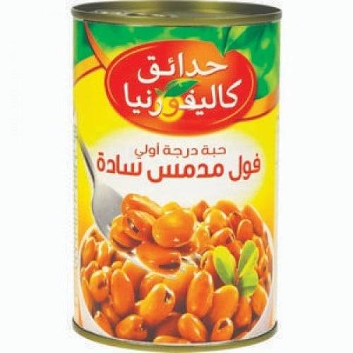 فول مدمس سادة من حدائق كاليفورنيا