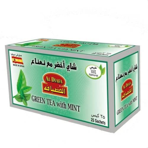 شاي اخضر مع النعناع من الضيافه 25كبس