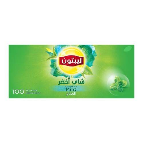 شاي ليبتون اخضر بالنعناع 100 خيط