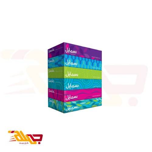 مناديل علب من سمايل 6 * 70 منديل مزدوج