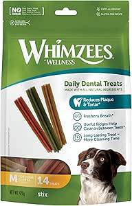 أعواد مضغ للكلاب Whimzees Stix XS عدد 56 – تنظيف الأسنان وصحة اللثة