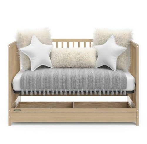 سرير اطفال خشب طبيعي لون خشبي مقاس 130×70 المطور 4×1