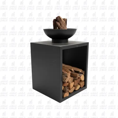 مدفأة حطب مربعه + طاسه جمر