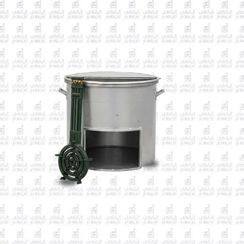 قدر بخاري + دافور + غطاء استيل + كرسي زنك