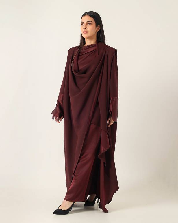 Maroon Abaya