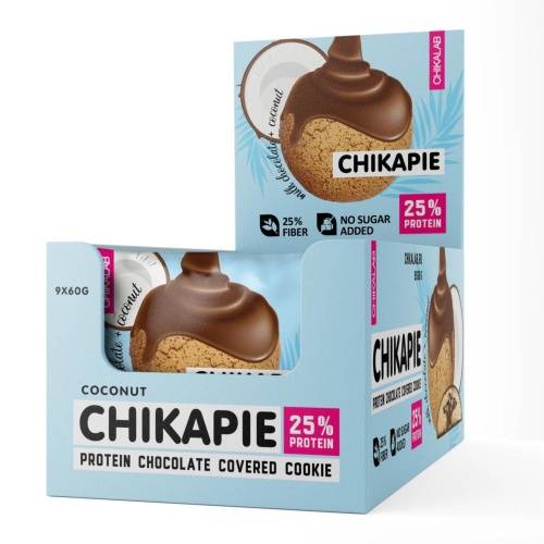 BOX -CHIKAPIE Cookie  Milk Chocolate Coconut 9x60g