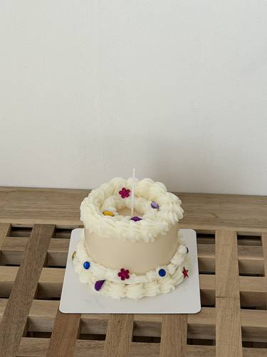 Sugar Crystals Candle Cake - Mini 
