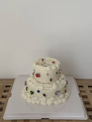 Sugar Crystals Candle Cake - Two Tier 