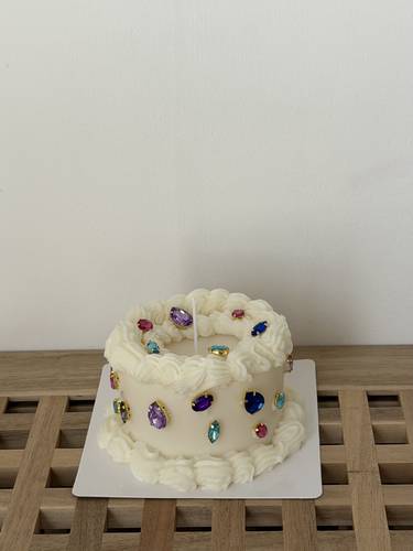 Sugar Crystals Candle Cake