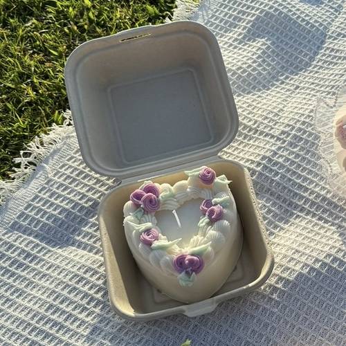 Heart Cake Candle