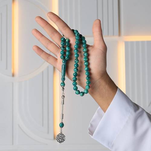 مسابح بكلايت اخضر زمردي مموج