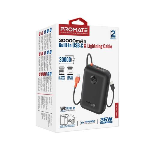 باور بانك 35 اسودW 30000MAH PROMATE