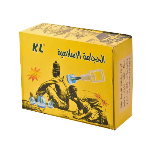 طقم كاسات حجامة إسلامية – 12 قطعة مع جهاز شفط