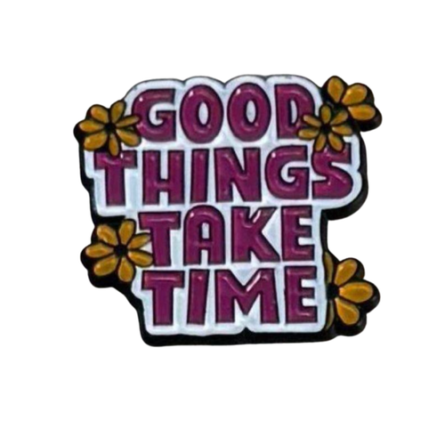 ملصق حديد لصق 3M عبارة GOOD THINGS TAKE TIME