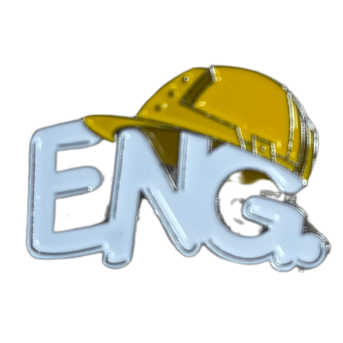 ملصق حديد لصق 3M عبارة قبعة المهندس ENG
