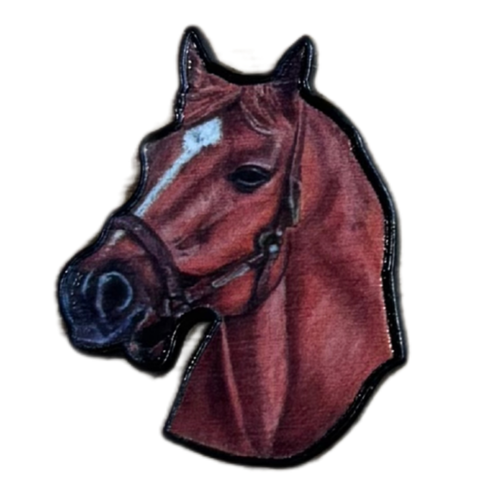 ملصق حديد لصق 3M خيل بني