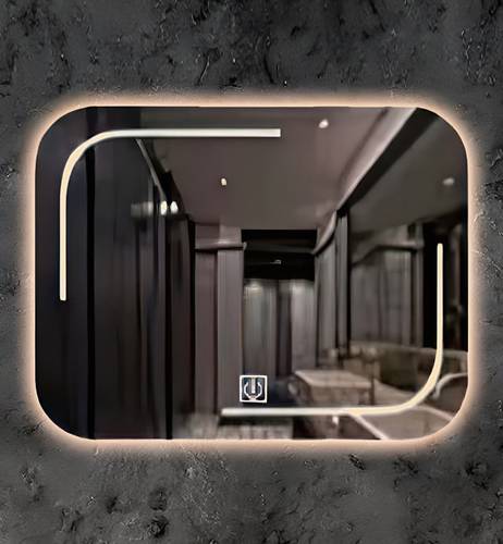 مراية ليد LED ثلاثة الوان مستطيلة مقاس 60×80 رقم 195