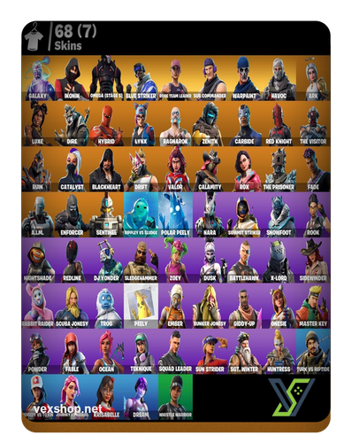 شراء حساب فورت نايت 68 SKINS - GALAXY - IKONIK [وصول كامل]