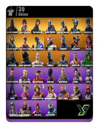 شراء حساب فورت نايت 39 سكن  Black Knight | Sparkle Specialist [وصول كامل] 