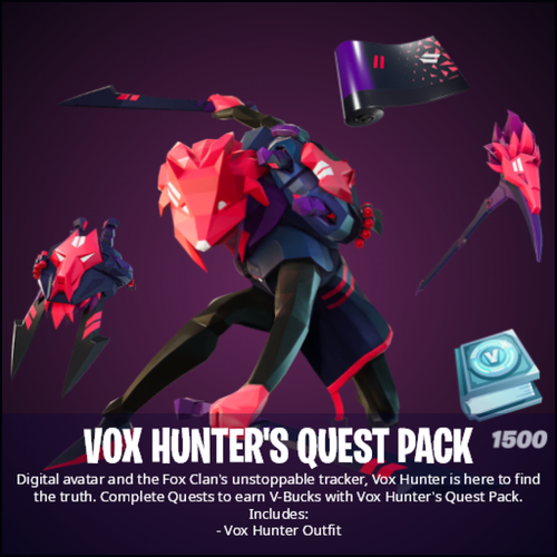 فورتنايت حزمة VOX HUNTERS للإكس بوكس [ مفتاح ]