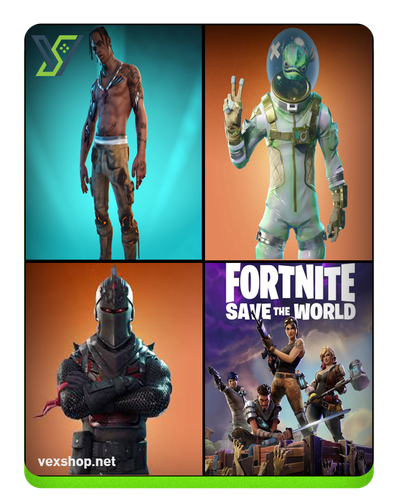 شراء حساب فورت نايت Travis Scott - Black Knight - Leviathan - OLD PVE [وصول كامل]