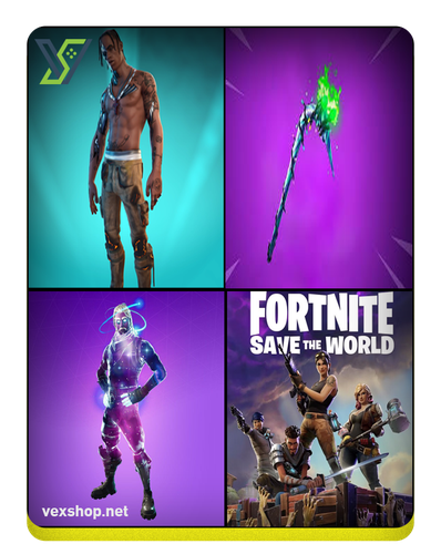 شراء حساب فورت نايت Travis Scott - Galaxy - Minty Axe - OLD PVE [وصول كامل]