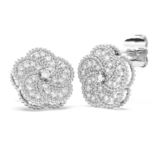 BLOOMY EARRINGS WITH DIAMONDS