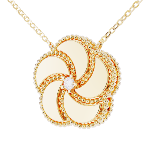 BLOOMY NECKLACE WITH DIAMOND
