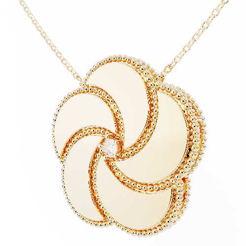 BLOOMY NECKLACE WITH DIAMOND