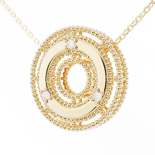 VELLUTO NECKLACE WITH 3 DIAMONDS