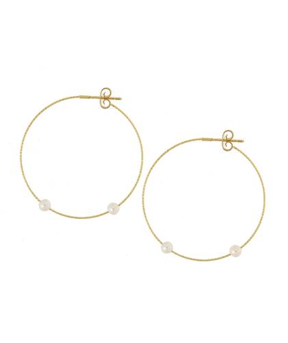 NEVE pearl earrings with butterflies (4 mm ø pearls)