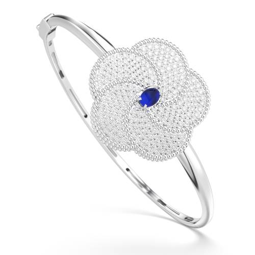  BLOOMY BANGLE FULL DIAMONDS/SAPPHIRE