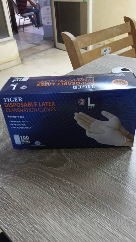 Gloves latex white large
