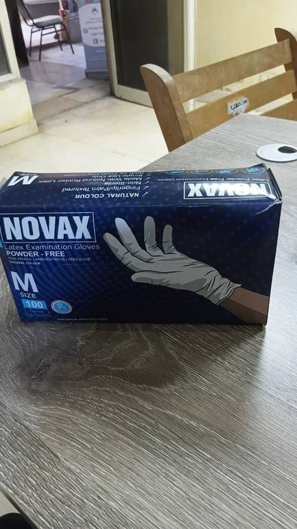 Gloves latex white medium