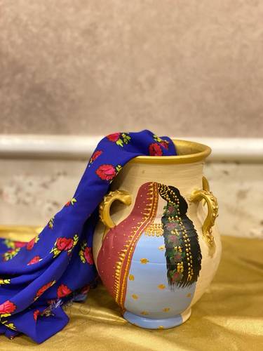 جرة فخار برسم تراثي 