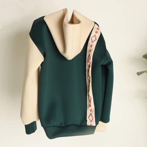 green hoodie